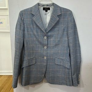 Italian hand-sewn plaid blazer